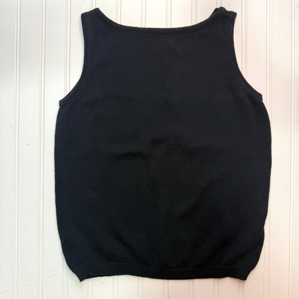 Hunt Club Black Knit Sweater Tank Top Women's Small Cotton Minimalist Sleeveless